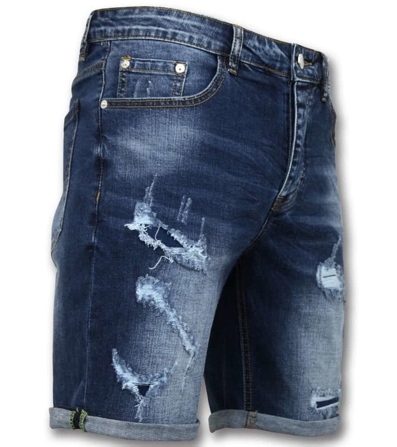 Enos Män Short Pants - Jeans Short - 9082 - Blå