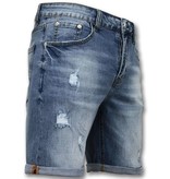 Enos Korta byxor män - Denim Short - 9078 - Blå