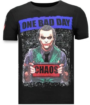 Local Fanatic Lyx Män T-shirt - The Joker Man - 11-6363Z - Svart
