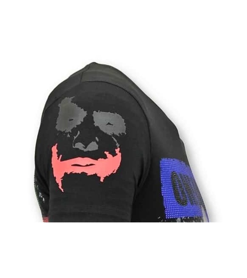 Local Fanatic Lyx Män T-shirt - The Joker Man - 11-6363Z - Svart