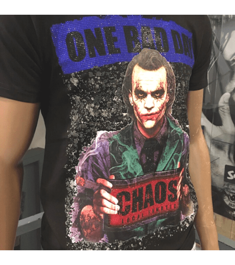 Local Fanatic Lyx Män T-shirt - The Joker Man - 11-6363Z - Svart