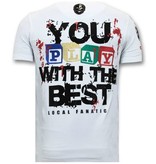 Local Fanatic Exklusiv Män T-shirt - Chucky Childs Play - 11-6365W - Vit