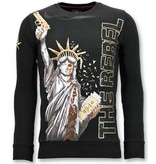 Local Fanatic Exklusiv Män Sweatshirt - The Rebel - 11-6392Z - Svart Local Fanatic Exklusiv Män Sweatshirt - The Rebel - 11-6392Z - Svart