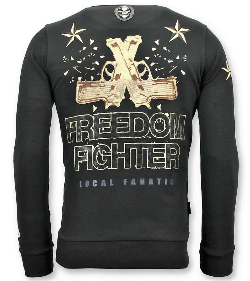 Local Fanatic Exklusiv Män Sweatshirt - The Rebel - 11-6392Z - Svart