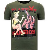 Local Fanatic Tuff Män T-shirt - The playtoy Mansion - 11-6386W - Grön