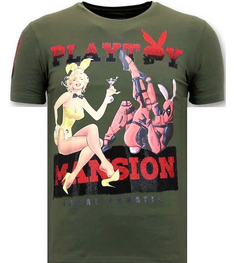 Local Fanatic Tuff Män T-shirt - The playtoy Mansion - 11-6386W - Grön