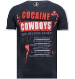 Local Fanatic Exklusiv Män T-shirt - Los Jefes The Narcos - 11-6372B - Blå