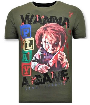Local Fanatic Tuff Män T-shirt - Chucky Childs Play - 11-6365G - Grön