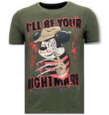 Local Fanatic Exklusiv Män T-shirt - Freddy Krueger - 11-6364G-  Grön Local Fanatic Exklusiv Män T-shirt - Freddy Krueger - 11-6364G-  Grön