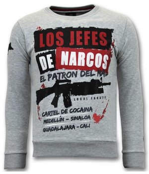 Local Fanatic Exklusiv Män's - Los Jefes The Narcos - 11-6382G -  Grå