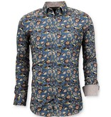 Gentile Bellini Lyx italienska man skjorta - Digital Floral Print - 3062 - Grön Gentile Bellini Lyx italienska man skjorta - Digital Floral Print - 3062 - Grön