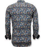 Gentile Bellini Lyx italienska man skjorta - Digital Floral Print - 3062 - Grön Gentile Bellini Lyx italienska man skjorta - Digital Floral Print - 3062 - Grön