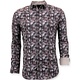 Lyx Män Slim Fit Blouse - Digitaltryck - 3060 - Brun