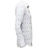 Gentile Bellini Italienska Herrskjortor - Slim Fit Shirt  - 3047 - Vit Gentile Bellini Italienska Herrskjortor - Slim Fit Shirt  - 3047 - Vit
