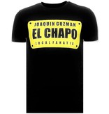 Local Fanatic Lyx T-shirt - Joaquin El Chapo Guzman - Svart
