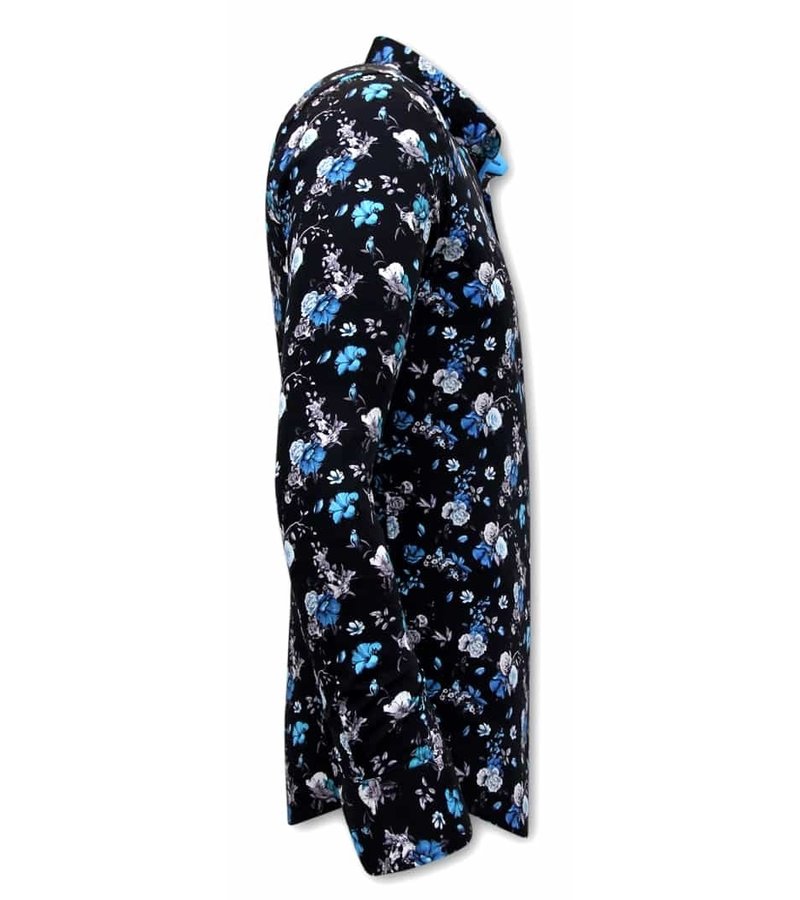 Gentile Bellini Exklusiva Skjortor Herr - Slim Fit - 3066 - Blå / Svart