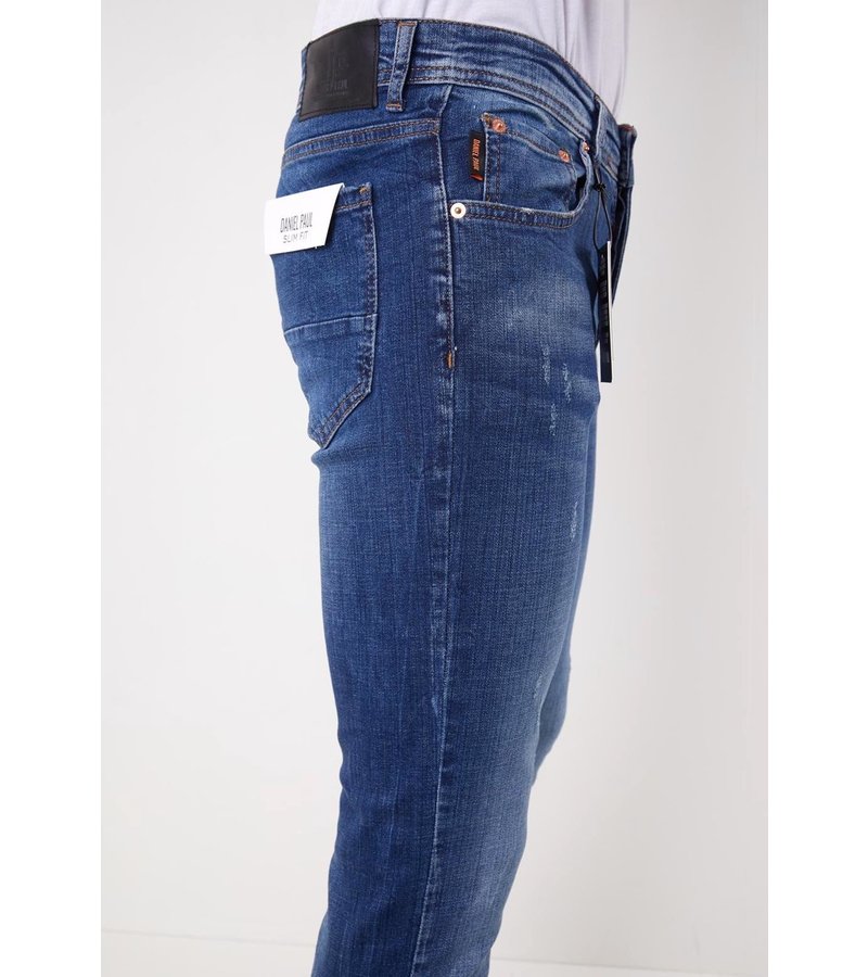 True Rise Slim Fit Stretch Jeans Herr - 5304 - Blå