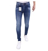 True Rise Slim Fit Stretch Jeans Herr - 5304 - Blå