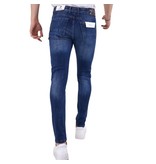 True Rise Slim Fit Stretch Jeans Herr - 5304 - Blå