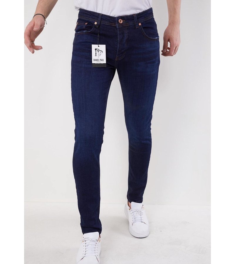 True Rise Jeans För Män - 5306 - Blå