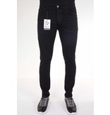 True Rise  Slim Fit Svarta Jeans Herr- 5412 - Svart