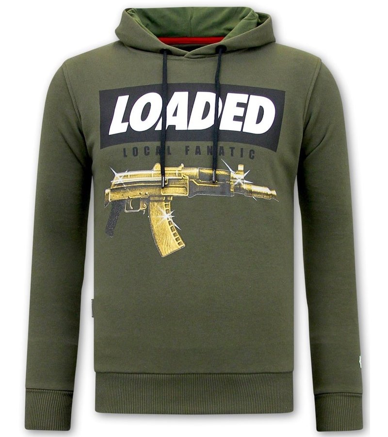 Local Fanatic Herr Huvtröja Loaded Gun - Grön