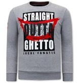 Local Fanatic Tröjor Herr Straight Outta Ghetto - Grå