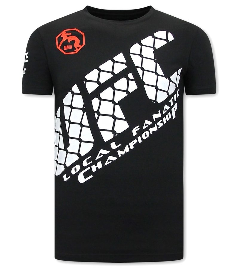 Local Fanatic T Shirt Med Tryck  UFC - Svart