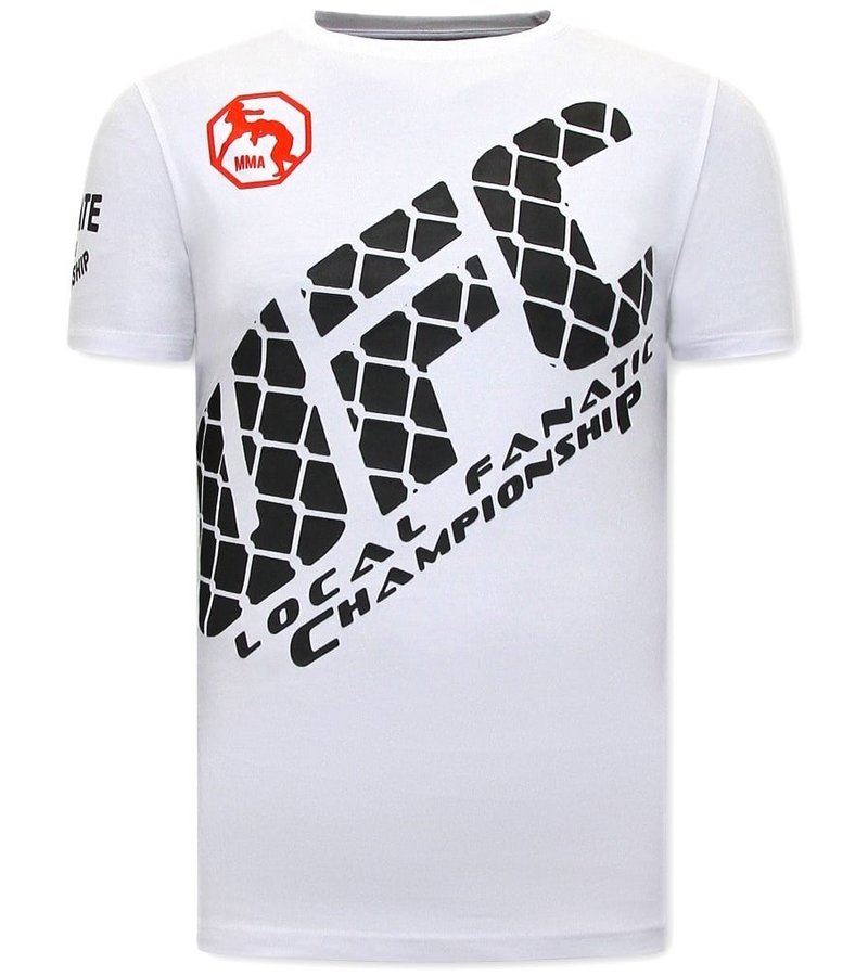 Local Fanatic T Shirt Med Tryck  UFC - Vit