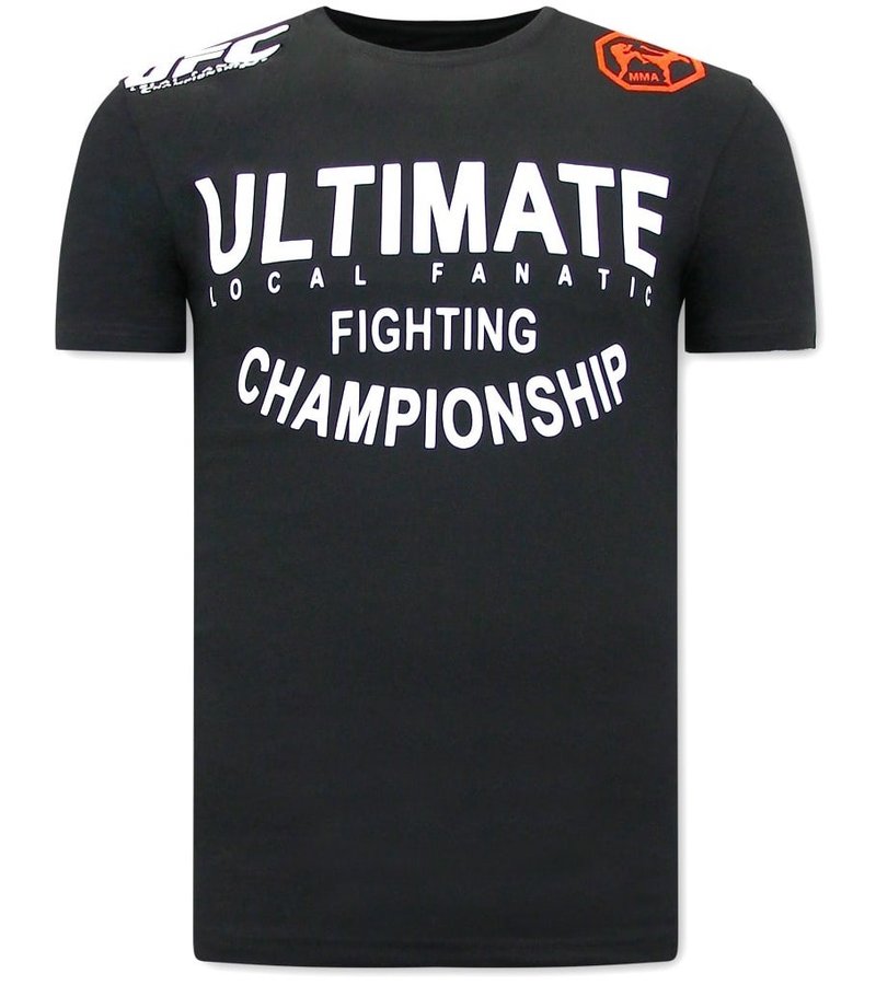 Local Fanatic T Shirt Med Tryck UFC Ultimate - Svart