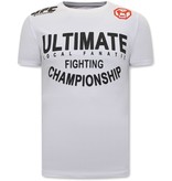 Local Fanatic T Shirt Med Tryck UFC Ultimate - Vit