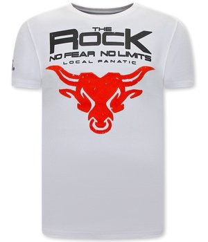 Local Fanatic T Shirt  Med Tryck The Rock - Vit