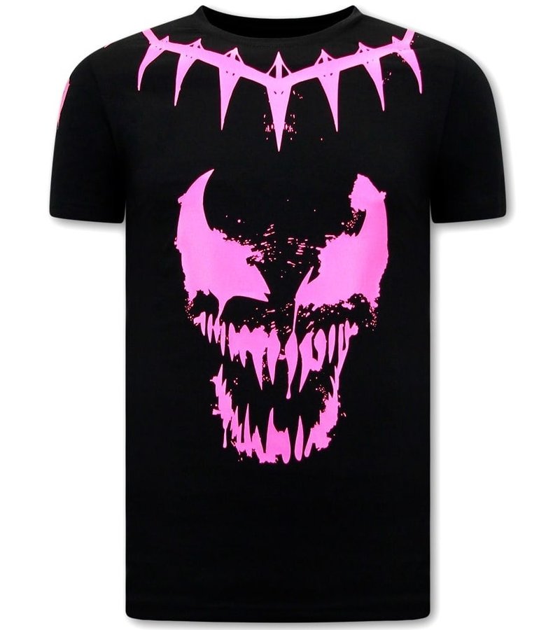 Local Fanatic  T Shirt Med Tryck Venom Face Neon - Svart