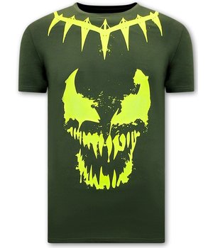 Local Fanatic T Shirt Med Tryck Venom Face Neon - Grön