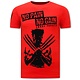 Wolverine  X Man T Shirt Med Tryck - Röd