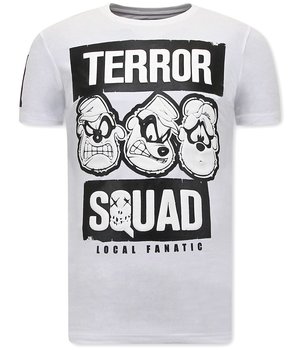 Local Fanatic T Shirt Med Tryck  Beagle Boys Squad  - Vit
