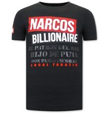 Local Fanatic T Shirt Med Tryck  Narcos Billionaire - Svart