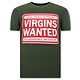 T Shirt Med Tryck Virgins Wanted - Grön
