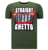 Local Fanatic Herr T Shirt Straight Outta Ghetto - Grön