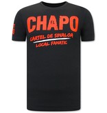 Local Fanatic EL Chapo Cartel de Sinaloa  Herr T Shirt - Svart