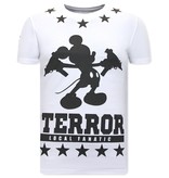 Local Fanatic Herr T Shirt Terror Mouse - Vit