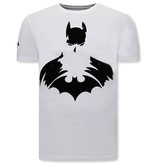 Local Fanatic T shirt Herr Batman Print - Vit