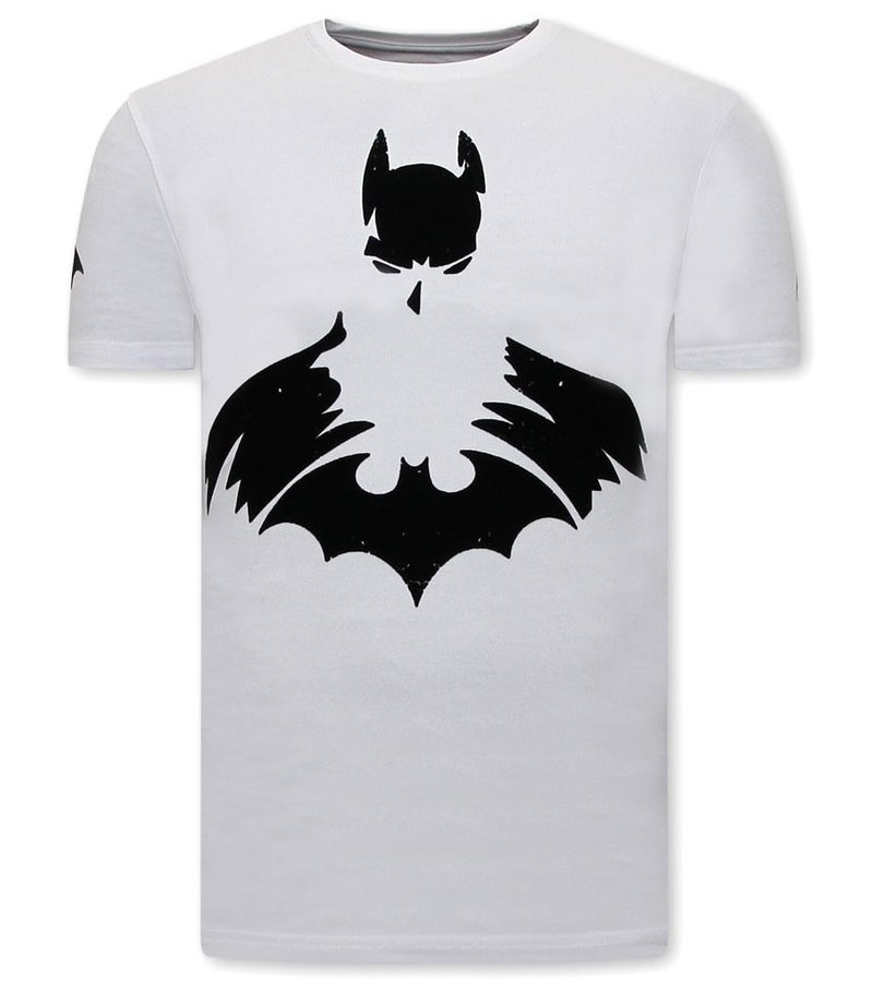 Local Fanatic T shirt Herr Batman Print - Vit