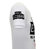 Local Fanatic Pablo Escobar T Shirt Herr - Vit Local Fanatic Pablo Escobar T Shirt Herr - Vit