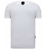 Local Fanatic Narcos Plata O Plomo  Herr T-Shirt - Vit Local Fanatic Narcos Plata O Plomo  Herr T-Shirt - Vit