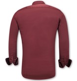 Gentile Bellini Trendiga Skjortor Slim Fit - 3072 - Bordeaux