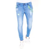 Local Fanatic Slim Fit Jeans Med Slitning - 1027- Bla