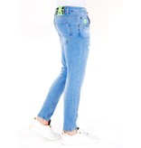 Local Fanatic Slim Fit Jeans Med Slitning - 1027- Bla
