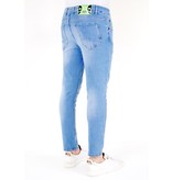 Local Fanatic Slim Fit Jeans Med Slitning - 1027- Bla