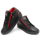 Cash Money Sneakers Herr Cesar Black Red - CMS98 - Svart